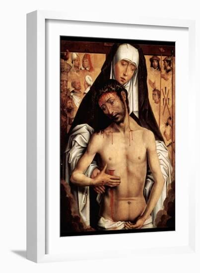 Maria with Dying Christ by Memling-Hans Memling-Framed Art Print