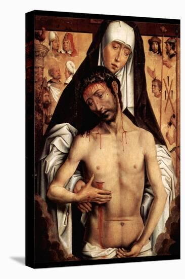 Maria with Dying Christ by Memling-Hans Memling-Stretched Canvas