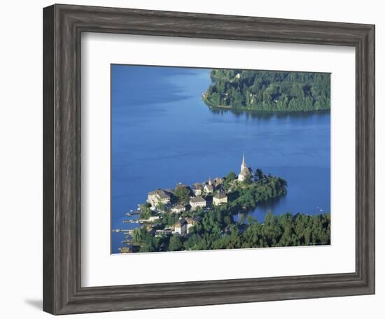 Maria Worth from Pyramidenkogel, Lake Worther, Carinthia, Austria, Europe-Jean Brooks-Framed Photographic Print