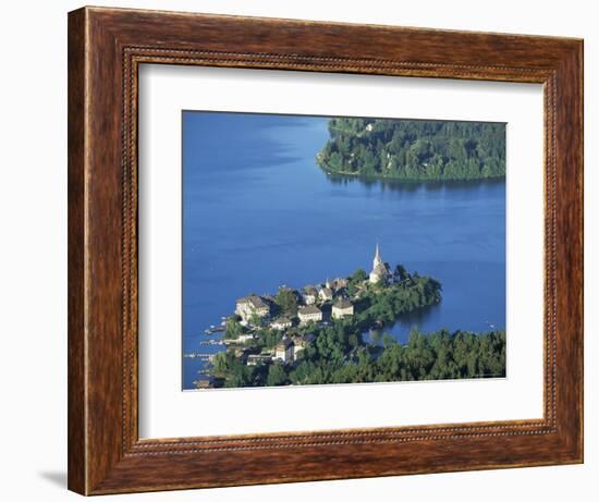 Maria Worth from Pyramidenkogel, Lake Worther, Carinthia, Austria, Europe-Jean Brooks-Framed Photographic Print