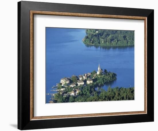 Maria Worth from Pyramidenkogel, Lake Worther, Carinthia, Austria, Europe-Jean Brooks-Framed Photographic Print