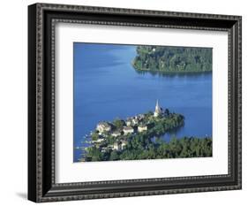 Maria Worth from Pyramidenkogel, Lake Worther, Carinthia, Austria, Europe-Jean Brooks-Framed Photographic Print