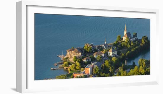 Maria Wšrth, Peninsula, Wšrthersee, Carinthia, Austria-Rainer Mirau-Framed Photographic Print