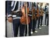 Mariachi Violin Players Line Up-xPacifica-Stretched Canvas