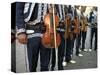 Mariachi Violin Players Line Up-xPacifica-Stretched Canvas