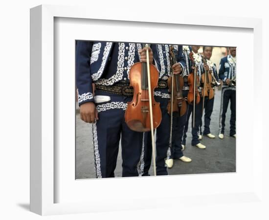 Mariachi Violin Players Line Up-xPacifica-Framed Photographic Print