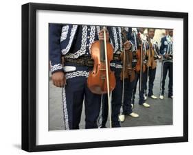 Mariachi Violin Players Line Up-xPacifica-Framed Photographic Print