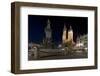 Mariack Church at Night in Krakow, Poland-Jacek Kadaj-Framed Photographic Print