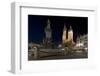 Mariack Church at Night in Krakow, Poland-Jacek Kadaj-Framed Photographic Print