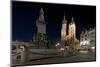 Mariack Church at Night in Krakow, Poland-Jacek Kadaj-Mounted Photographic Print