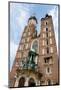 Mariacki Church - Famous Gothic Church Krakow at Main Market Square, Poland-kaetana-Mounted Photographic Print
