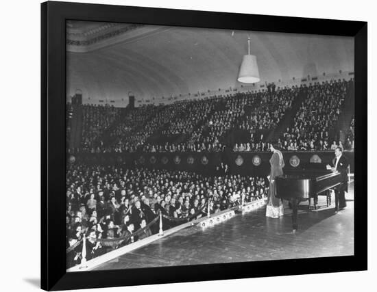 Marian Anderson Performing at the Dar Constitution Hall-null-Framed Premium Photographic Print