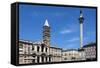 Marian Column and Basilica Santa Maria Maggiore, Rome, Lazio, Italy-James Emmerson-Framed Stretched Canvas