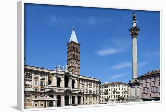 Marian Column and Basilica Santa Maria Maggiore, Rome, Lazio, Italy-James Emmerson-Framed Photographic Print