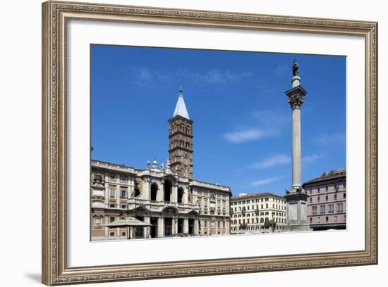 Marian Column and Basilica Santa Maria Maggiore, Rome, Lazio, Italy-James Emmerson-Framed Photographic Print