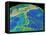 Mariana Trench Sea Floor Topography-us Geological Survey-Framed Stretched Canvas