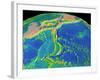 Mariana Trench Sea Floor Topography-us Geological Survey-Framed Photographic Print