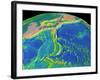 Mariana Trench Sea Floor Topography-us Geological Survey-Framed Photographic Print