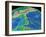 Mariana Trench Sea Floor Topography-us Geological Survey-Framed Photographic Print