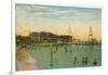 Marianao Bathing Beach, Havana, Cuba, C1910-null-Framed Giclee Print