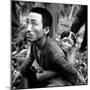 Marianas Island Father with Child After Capture by Americans During Battle Between US and Japanese-W^ Eugene Smith-Mounted Photographic Print
