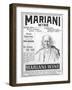 Mariani Wine Good for Health Strength Energy and Vitality as Recommended by His Holiness the Pope-null-Framed Photographic Print