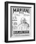 Mariani Wine Good for Health Strength Energy and Vitality as Recommended by His Holiness the Pope-null-Framed Photographic Print