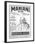 Mariani Wine Good for Health Strength Energy and Vitality as Recommended by His Holiness the Pope-null-Framed Photographic Print