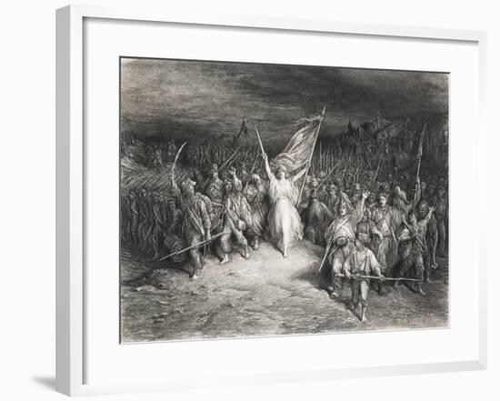 Marianne Leading French into Battle-null-Framed Giclee Print