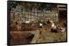 Mariano Fortuny Marsal / 'Farmyard', 1869, Spanish School, Canvas, 38 cm x 46 cm, P04327.-MARIA FORTUNY-Framed Poster