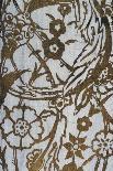 White Taffeta Fabric with Floral Decoration Printed in Gold, Detail, after 1910-Mariano Fortuny-Framed Giclee Print