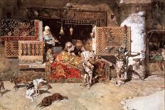The Painter's Children in the Japanese Salon-Mariano Fortuny y Marsal-Stretched Canvas