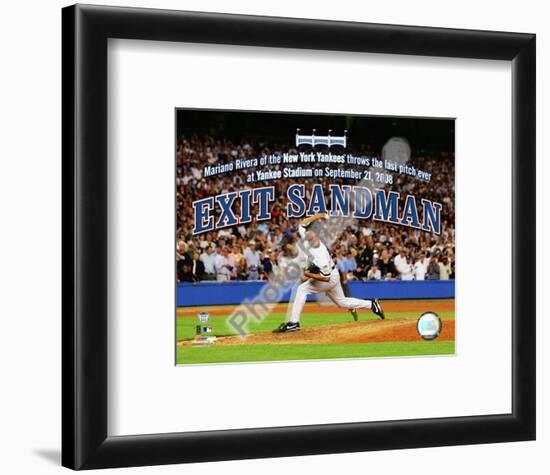 Mariano Rivera The Final Pitch of the Final Game at Yankee Stadium-null-Framed Photographic Print