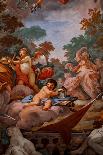 Romulus is Welcomed in Olympus by Jupiter. Detail of “Apotheosis of Romulus  1775 -1779, Fresco-Mariano Rossi-Giclee Print