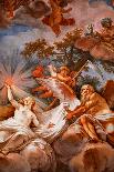 Romulus is Welcomed in Olympus by Jupiter. Detail of “Apotheosis of Romulus  1775 -1779, Fresco-Mariano Rossi-Giclee Print