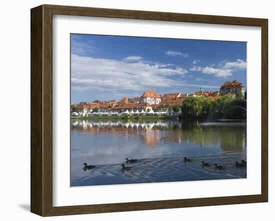 Maribor and River Drava, Slovenia, Europe-Lawrence Graham-Framed Photographic Print