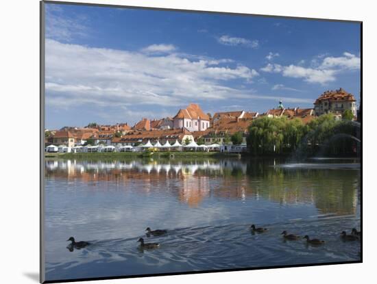 Maribor and River Drava, Slovenia, Europe-Lawrence Graham-Mounted Photographic Print