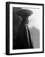 Maricopa Girl with Basket-Edward S^ Curtis-Framed Giclee Print