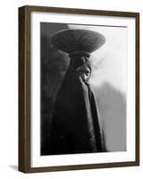 Maricopa Girl with Basket-Edward S^ Curtis-Framed Giclee Print