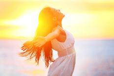 Enjoyment - Free Happy Woman Enjoying Sunset-Maridav-Photographic Print