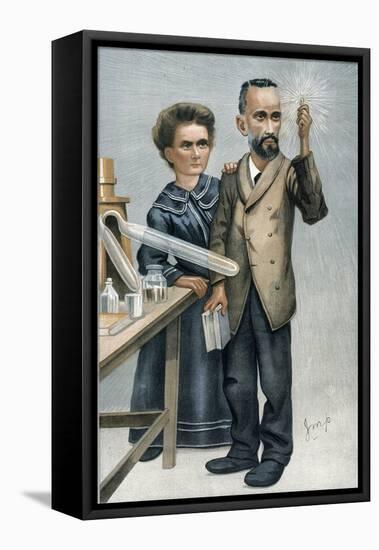 Marie And Pierre Curie-null-Framed Stretched Canvas