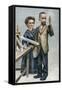 Marie And Pierre Curie-null-Framed Stretched Canvas