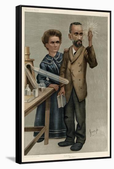 Marie and Pierre Curie-null-Framed Stretched Canvas