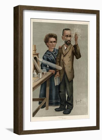 Marie and Pierre Curie-null-Framed Art Print