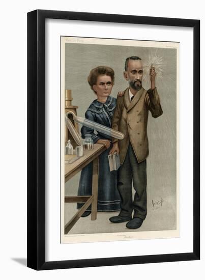 Marie and Pierre Curie-null-Framed Art Print