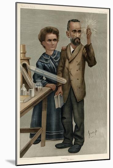 Marie and Pierre Curie-null-Mounted Art Print