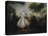 Marie-Anne Cuppi (1710-70) known as La Camargo, Dancing, 1730-Nicolas Lancret-Stretched Canvas