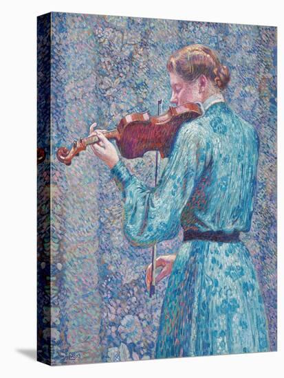 Marie-Anne Weber Playing the Violin, 1903-Theo van Rysselberghe-Stretched Canvas