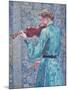 Marie-Anne Weber Playing the Violin, 1903-Theo van Rysselberghe-Mounted Giclee Print