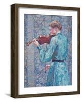 Marie-Anne Weber Playing the Violin, 1903-Theo van Rysselberghe-Framed Giclee Print